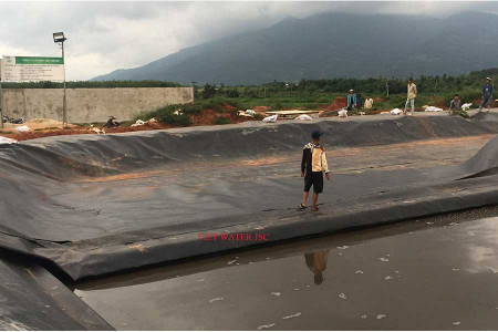 Supply, construction and installation of HDPE waterproofing membrane for wastewater treatment system