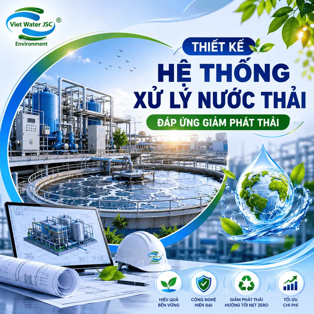 Thiết Kế Hệ Thống Xử Lý Nước Thải Đáp Ứng Giảm Phát Thải