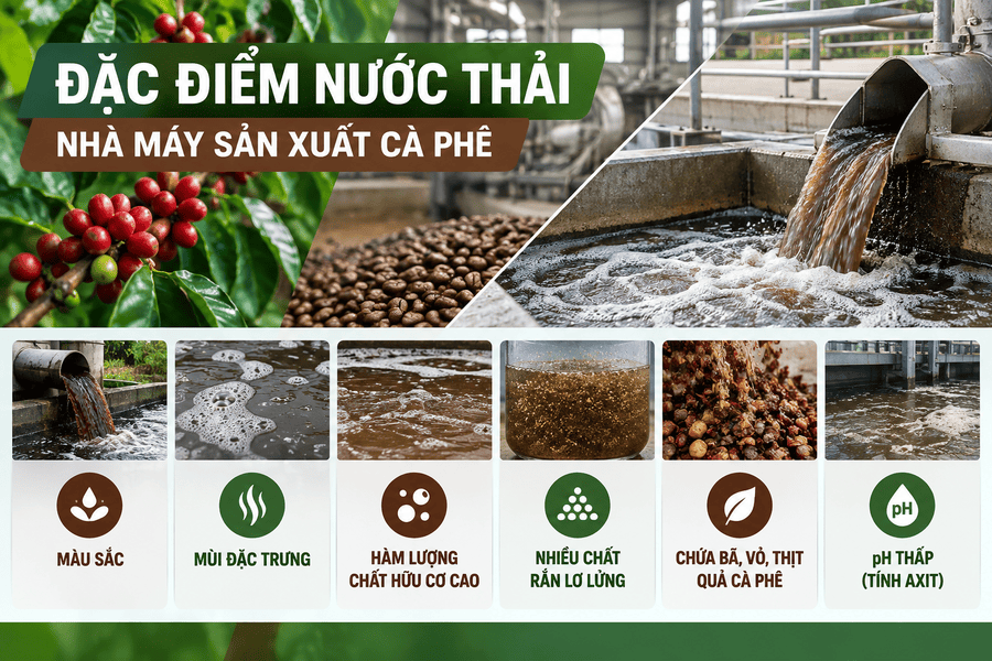 c điểm nước thải nhà máy sản xuất cà phê