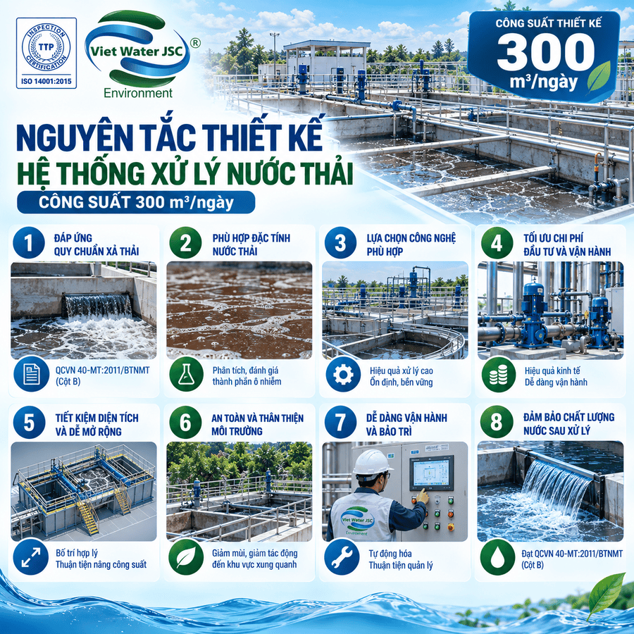Nguyên tắc thiết kế hệ thống 300m³ngày