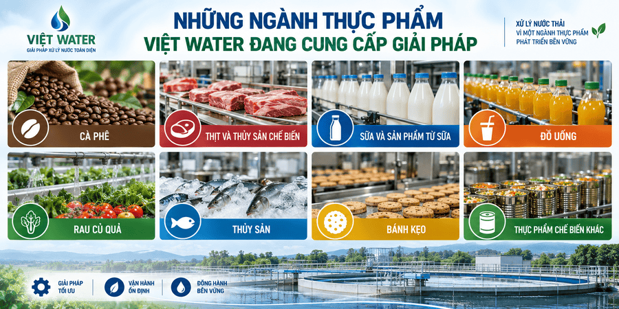 Những ngành thực phẩm VIỆT WATER đang cung cấp giải pháp