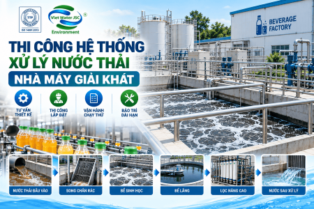 Thi công hệ thống xử lý nước thải nước nhà máy giải khát
