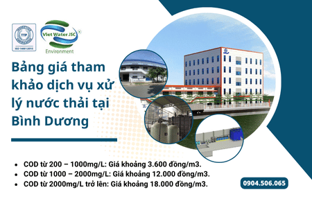 Reference Price for Wastewater Treatment Services in Binh Duong