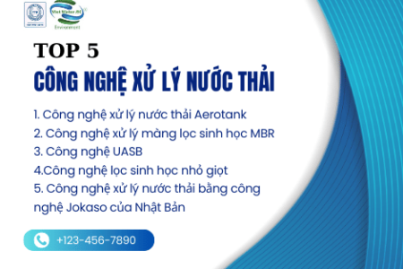 Các công nghệ, phương pháp thường dùng trong xử lý nước thải